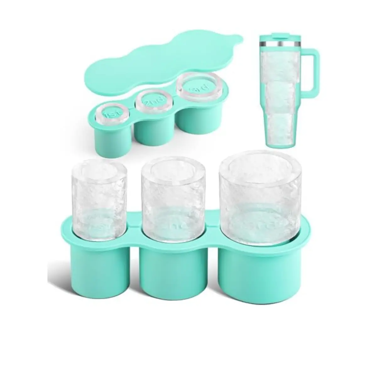 Ice Cube Tray for Stanley Cup Tumbler, Hot Water Required for Easy Ice Release, Kitchen Utensils ice cube Mug mold Summer, Mother's day