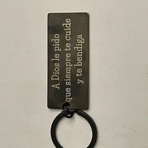 Religious Key Chain "Dios Te Cuide" - A Dios Le Pido Que Siempre Te cuide y Te Bendiga - Inspirational Message Keychain