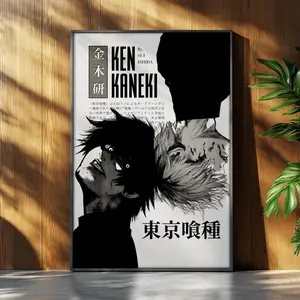 Tokyo Ghoul Anime Poster - Ken Kaneki Anime Manga Poster - Japanese Wall Decor - Anime Wall Print