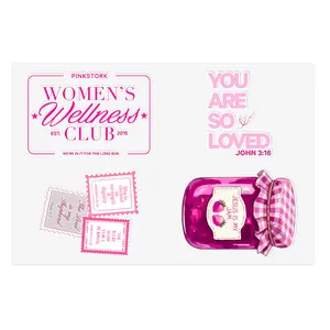 Women's Wellness Club sticker sheet | You Are So Loved jar stickers