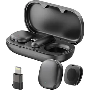 Phone Microphone AI Noise Filter - Mini Go 2  Lavalier Microphones for  17 Android with  Case Lapel Mic for Content Creators Vlogging Video Audio Recording 48kHz/24bit
