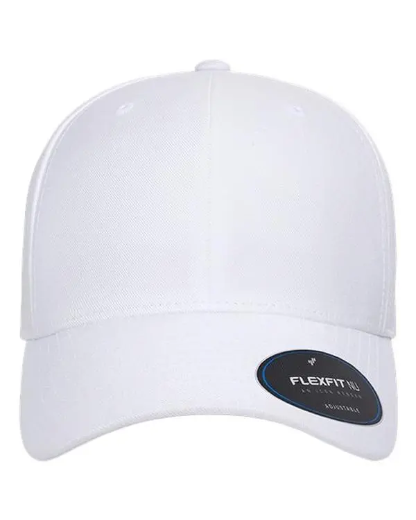 Yupoong Flexfit 6110NU Nu Adjustable Cap - Plain Cooldry Cotton, Permacurv Visor, Breathable All-Day Comfort for Male Casual Wear Summer Streetwear; White Graphic Printed Men's T-Shirt, Polyester