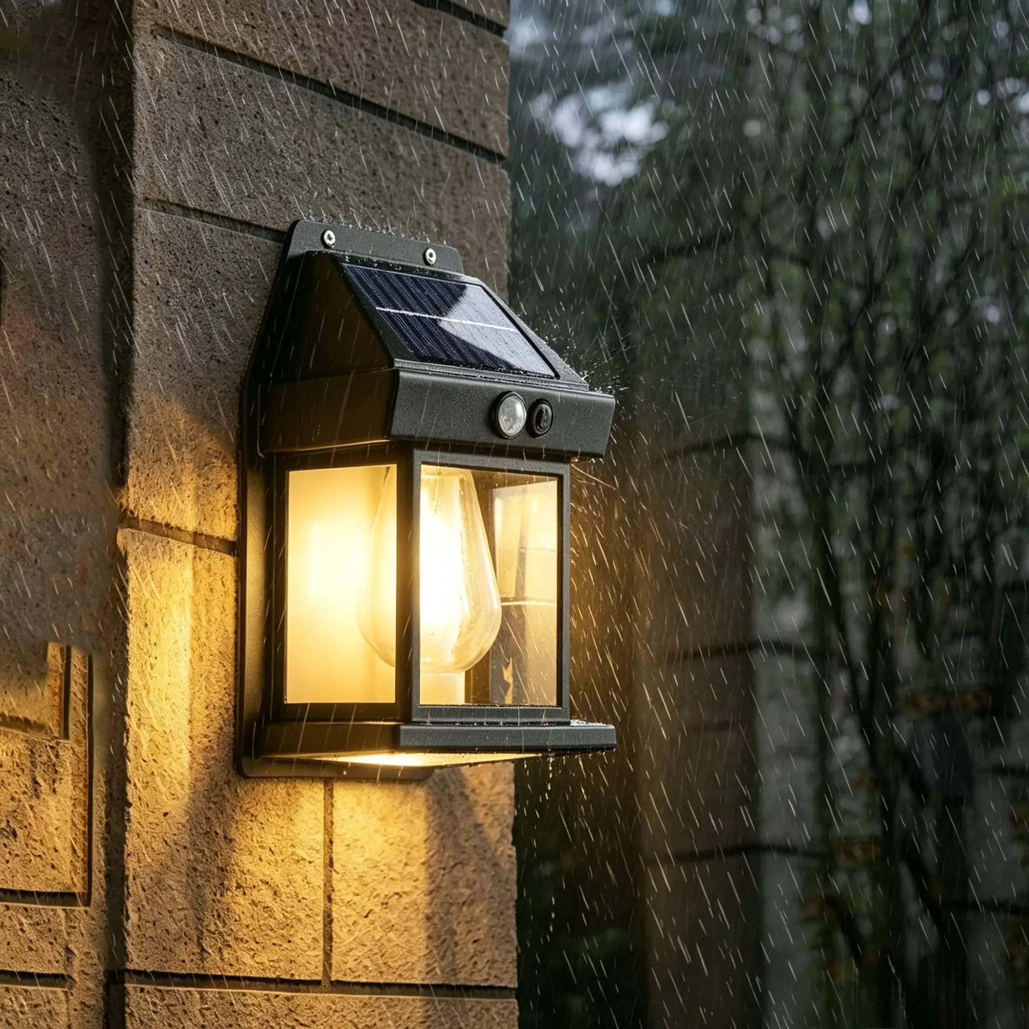 1/2/3/4-Pack Solar Outdoor Wall Lights, Cordless IP65 Waterproof Electronic Sensor Lamp with 3-Modes, Auto Dusk to Dawn Optimal Lighting for Patio, Accent & Ambient Mood Outdoor Wall Lights, Wall Light