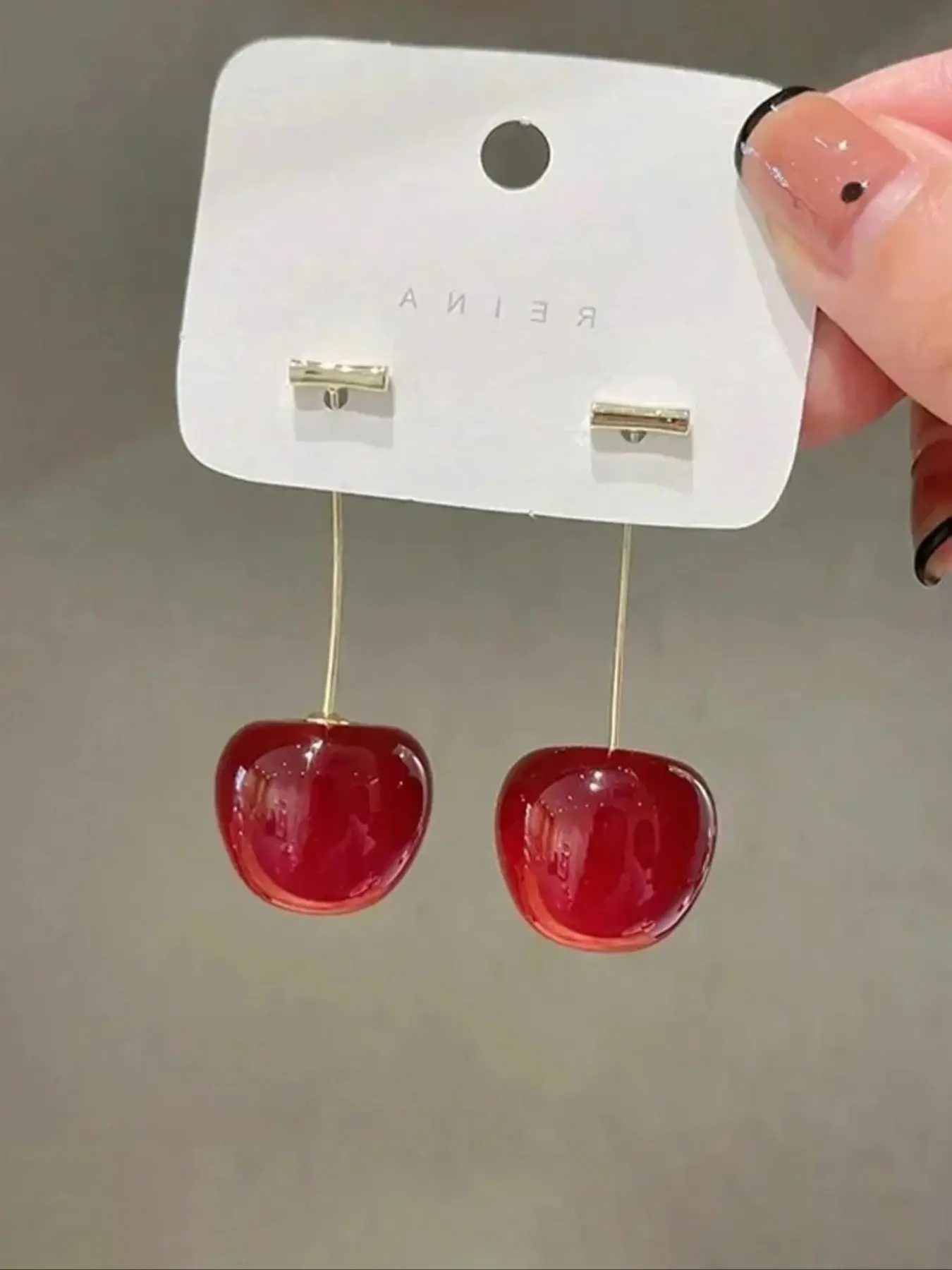 Cherry Earrings for Women, Unique Daily Jewelry, Fashionable Ladies' Ear Accessories, Perfect for Everyday Wear