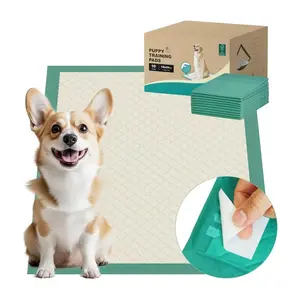 Puppy Pee Pads Large 18"x24", 10 Count, Dog Pee Pads with Adhesive Sticky Tape, Max Absorbency, Leak Prevention Disposable Training Bed Pad for Doggie, Cats, Rabbits, Crate/Cage
