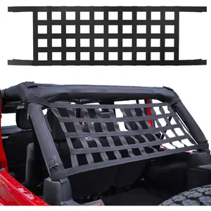 Mesh Cargo Net Roof Top Netting Hammock for 1987-2023 Jeep Wrangler YJ TJ JK JL & Gladiator JT, Black
