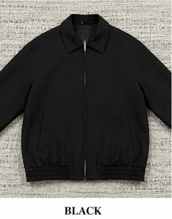 Modern Essential Zip Up Jacket - Black Modern Essential Zip Up Jacket - Black
