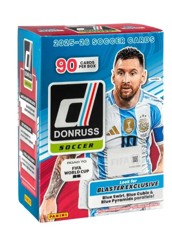 2025 -26' Donruss Soccer Blaster  - Blue Swirl, Blue Cubic, & Blue Pyramid Parallels