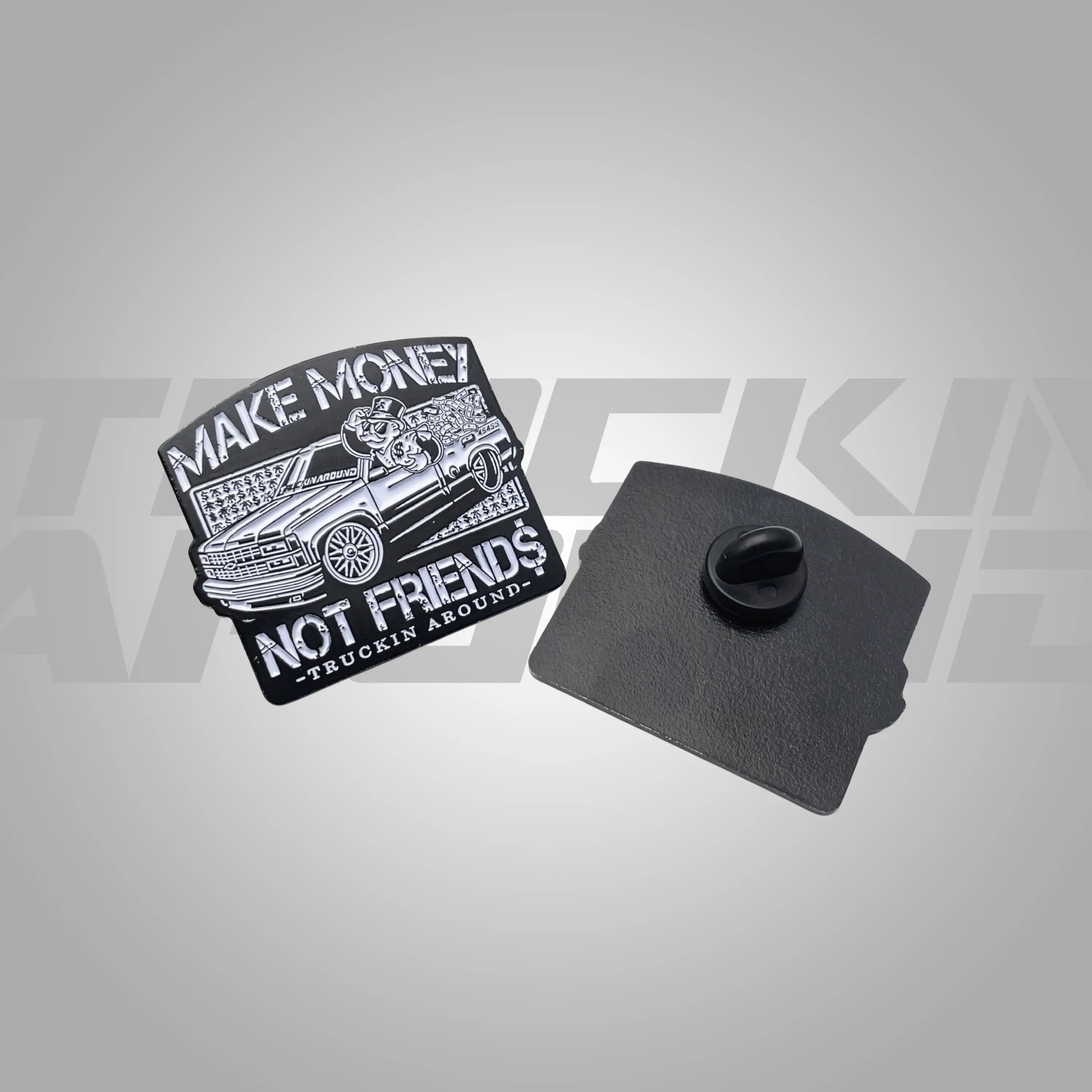 Make Money Not Friends Hat Pin - Simple Design for Easy Wear and Unconditional Support
