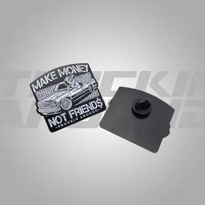 Make Money Not Friends Hat Pin - Simple Design for Easy Wear and Unconditional Support