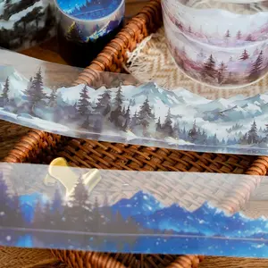 Natural Healing Series Pet Tape Roll, Landscape Design Decorative Stickers, Journal Decorations for Journals & Water Bottles, Perfect for Scrapbooking, Wrapping, Craft & Art
