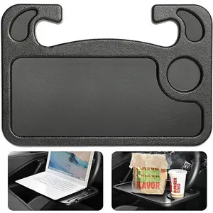 Portable Car Meal Tray Universal Drinks Holder with Multifunctional Table Desk Notebook Eat Work Cart Drink Coffee Holder Car Steering Wheel