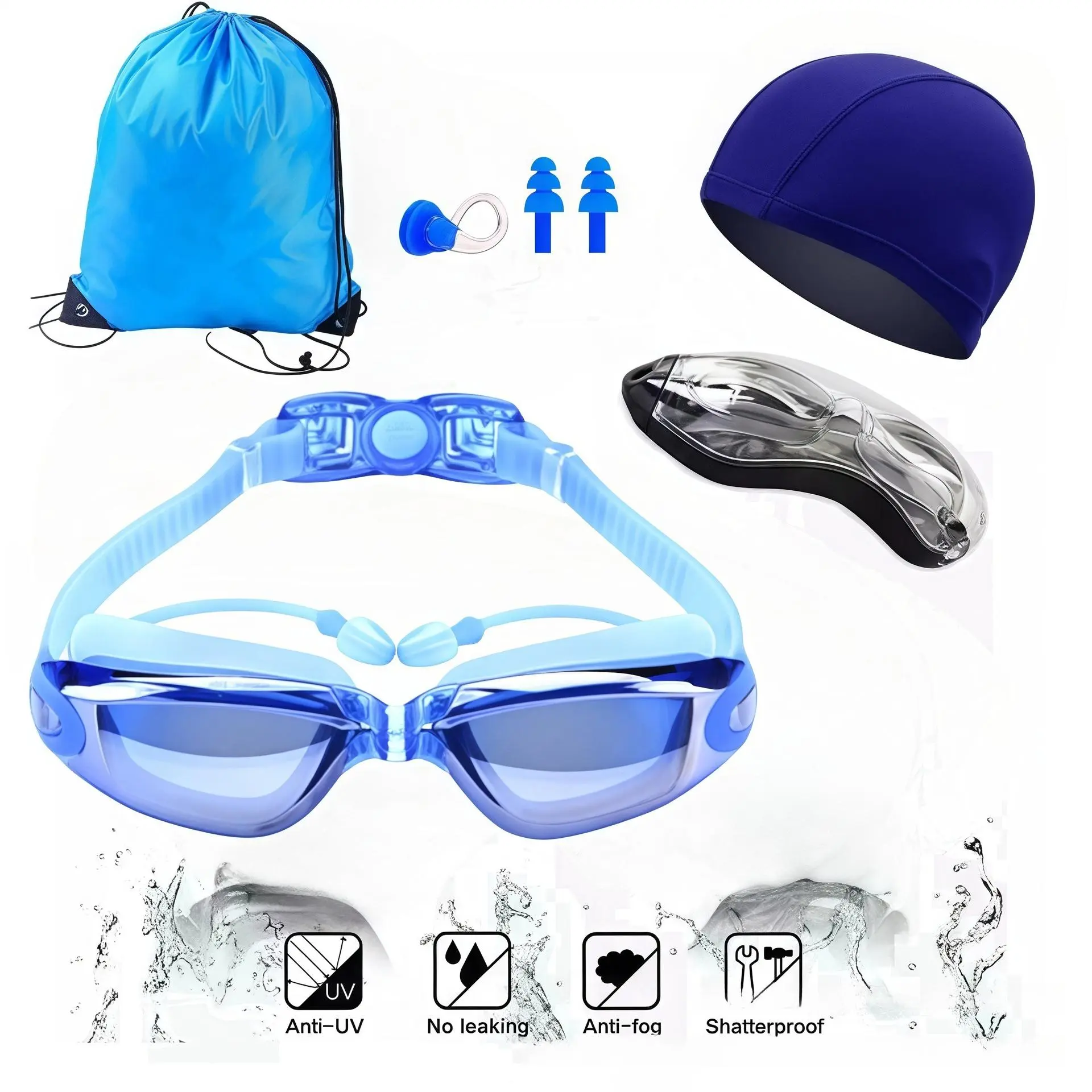 [Blue Silver Plated] - Five-piece Set