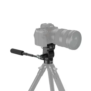 SmallRig Video Head for Vertical / Horizontal Shooting, Tripod Pan Tilt Fluid Head with Telescopic Handle and Switchable QR Plate for Arca, Max Load 5kg / 11Ibs for Camcorder, Mirrorless, DSLR - 4104