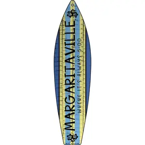 Margaritaville Novelty Metal Surfboard Sign