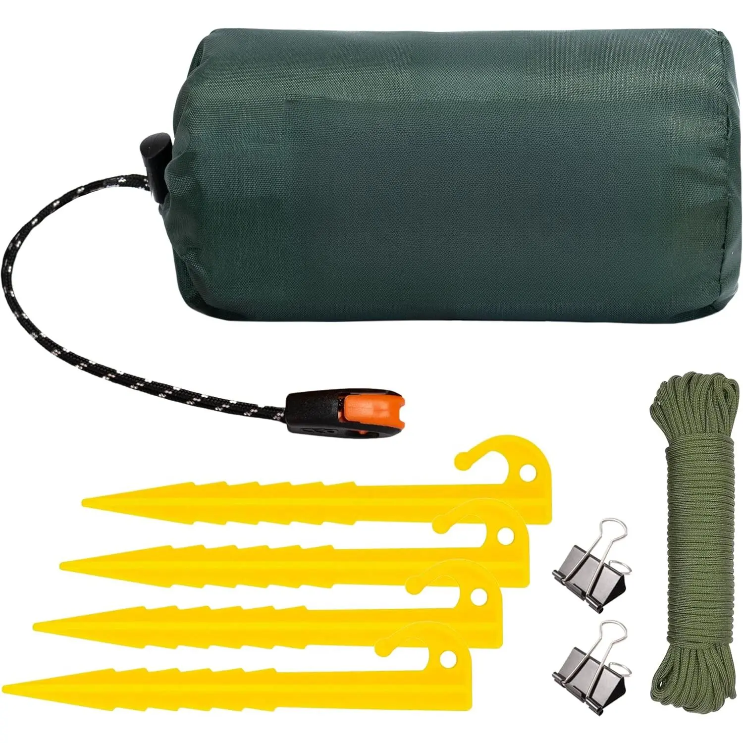 2-Person Emergency Mylar Tent - Thermal, Waterproof Compact Bivvy Tarp for Baby & Maternity Outdoor Use, Survival Gear with Paracord, Accessories Included, Includes Paracord