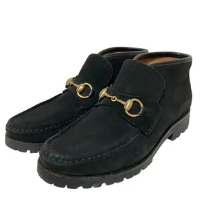 Pre-owned GUCCI Suede Small Leather Goods Short Boots