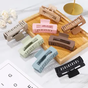8 Pcs Large Hair Claw Clips 4.1 Inch Non-slip Big Square Matte Claws for Women, Strong Hold Banana Clips for Thick Thin Hair