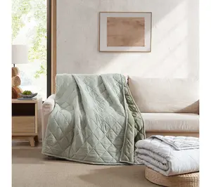 Eddie Bauer Classic Soft Green Quilted King Blanket