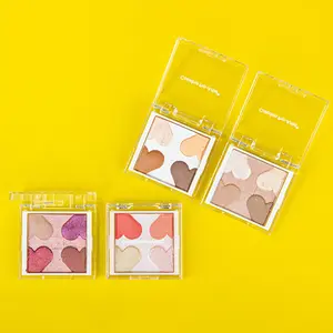 One Heart Embossed, Print Eyeshadow, Palette Matte, Pearlescent Glitter, Eyeshadow Makeup Powder Pumpkin Cosmetic
