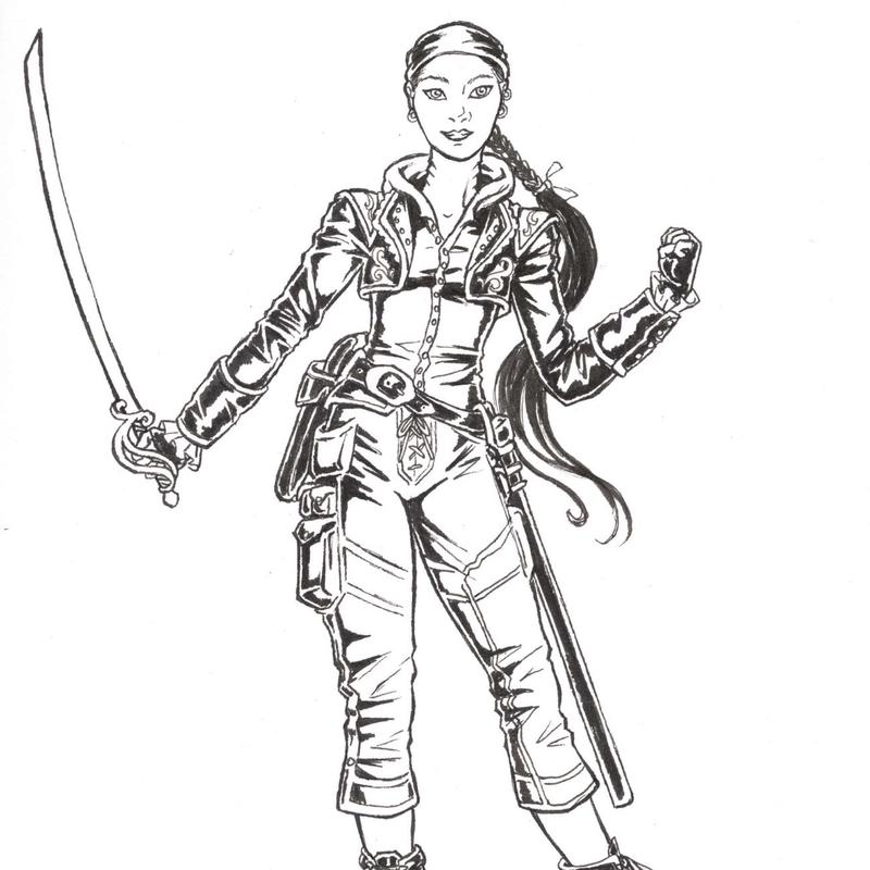 Violet Bast Sketch - Custom Illustration Made to Order Artistic Decor Poster Artwork