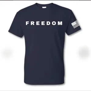 Freedom tshirt with flag on sleeve