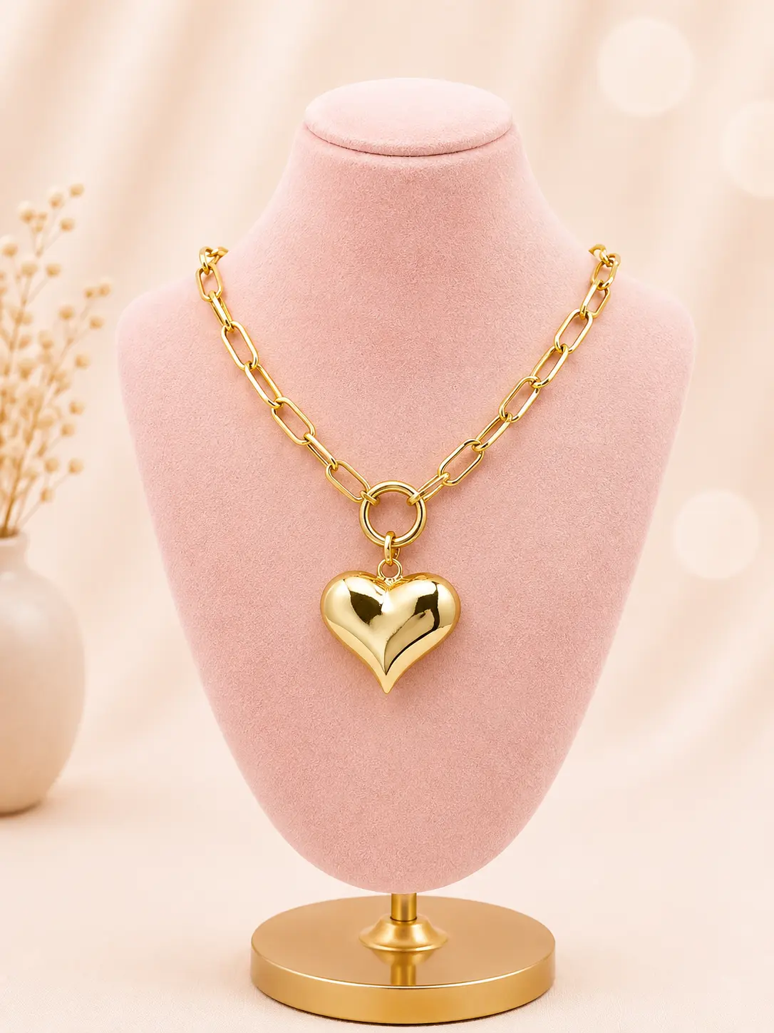 Chunky Bubble Heart Necklace