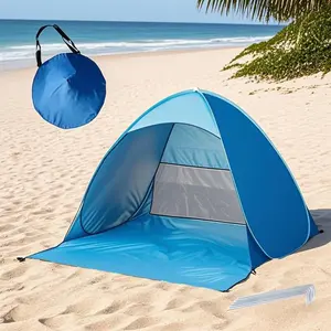 Lpxpass Pop-Up Beach Tent – 1-4 People, UPF 50+ Sun Shelter, Portable Easy-Up Tent with Zipper Door for Camping, Beach & Outdoor Fun
