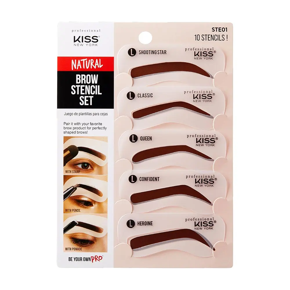 Kiss New York Natural Brow Stencil Set Kiss New York Natural Brow Stencil Set