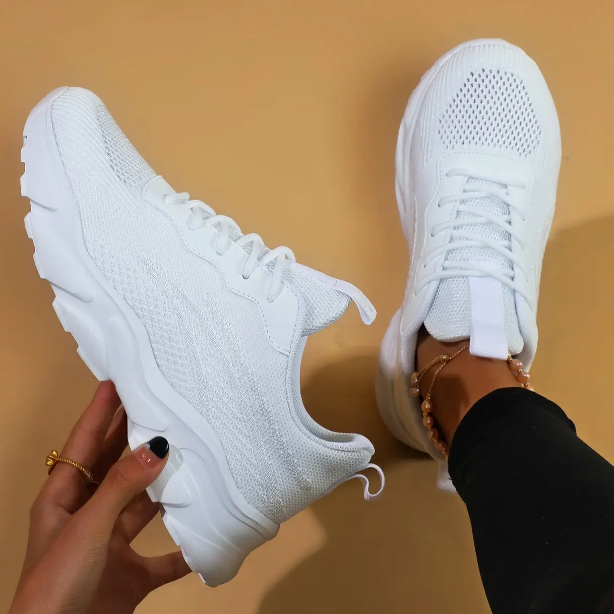 Women's Letter Design Running Shoes, Casual Shoes for Men Gym Tennis Athletic Mesh Sneakers Lightweight Sports Fashion Workout Shoes