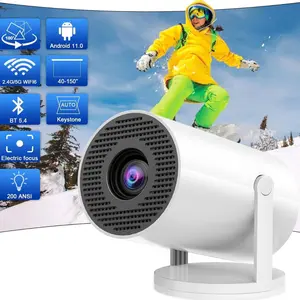 Mini Projector,XBJ 713 PortableProjector, Support  1080P with Dual-BandWIFl6 5G Wireless 5.2 Bluetooth Android 11.1809Rotatable,Auto Keystone Correction,35"-130"Screen Video Projector Father's Day gift,Outdoorfun Audio Noise Remote Wheel. rotation stand