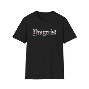Men's Short-Sleeve Yeagerist T-Shirt, Old English Script, Attack on Titan Eren Yeager Fan Tee