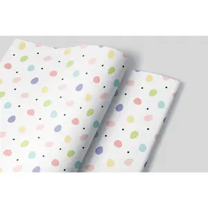 Pastel Easter Eggs Wrapping Paper Set of 3 Sheets, 20x29 in, Printed on 70# Uncoated Text Paper, Made in USA