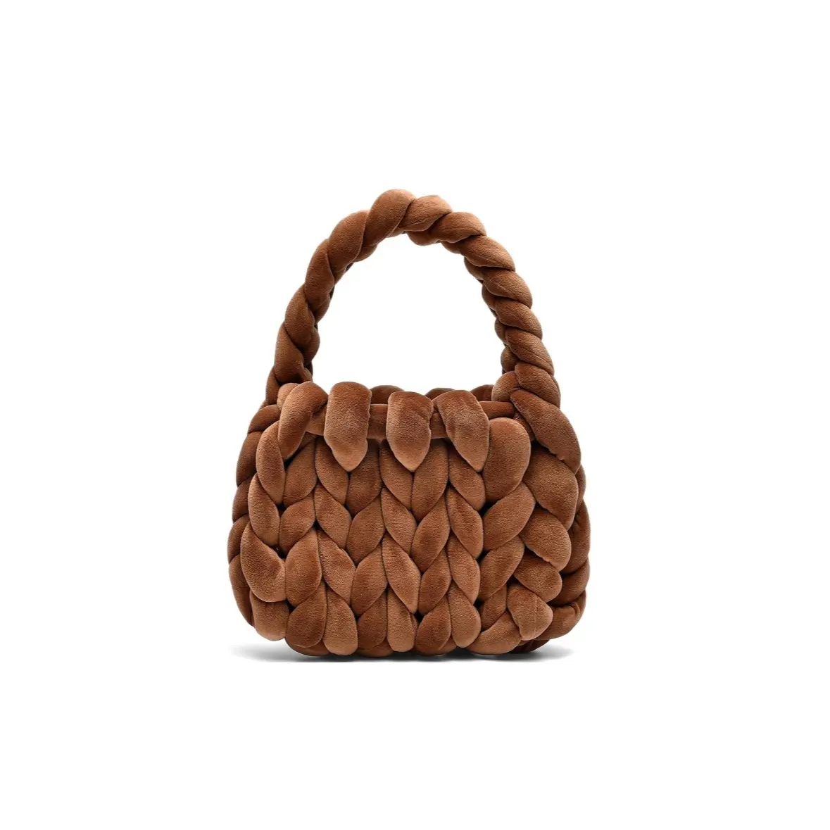 Handwoven Tote Bags for Women Chunky Yarn Knit Shoulder Bag Handmade Braided Purse