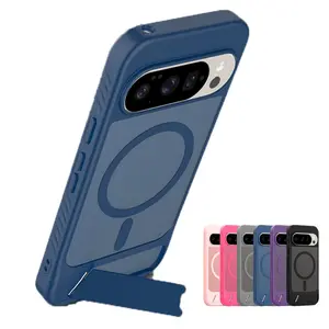 Luxury Magnetic Folding Stand Phone Case For Google Pixel 10 9 Pro XL 10PROXL 9ProXL For Magsafe Wireless Charging Armor Cover