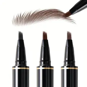 Men's Beard & Eyebrow Pencil - Long-Lasting Waterproof 12HR, Multi-Bristle Design for Natural Wild Beards and Hairline | Eyebrows, Effortless Application for Beginners, Black|Gray Khaki Brown, Perfect for Weddings, Back-to-School, Music Festivals, Makeup