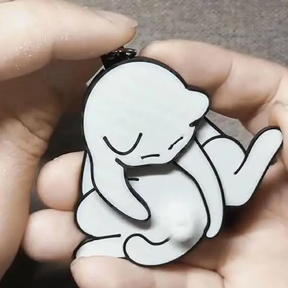 Mischief Cat Interactive Keychain, Cat Play with Its Spinning