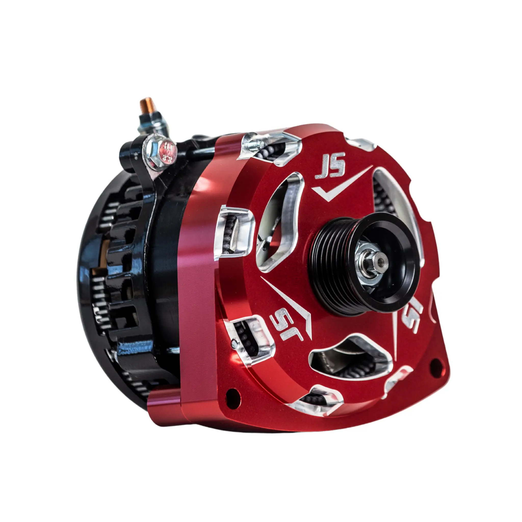 High Output Alternator for 1996-2024 GM Cars, Red Billet Unit, Custom Fit for Car Upgrades, Direct Install Engine Repair Tool