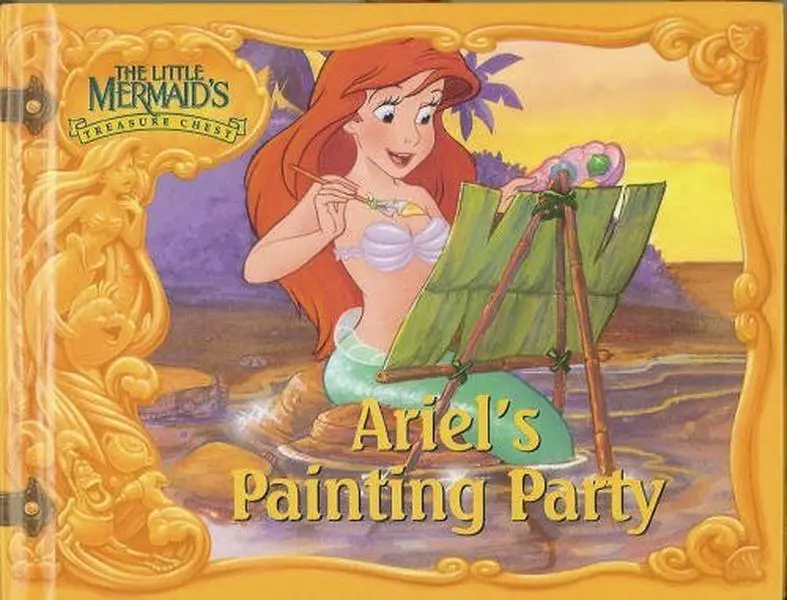 USED Book - Ariel's Painting Party (The Little Mermaid's Treasure Chest) by M.C. Varley (Hardcover) - english