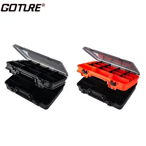 Goture Large Tackle Box with Secure Locks, Adjustable Divider Removable 33 Small Bin Compartments Hardware Organiser tackle boxes