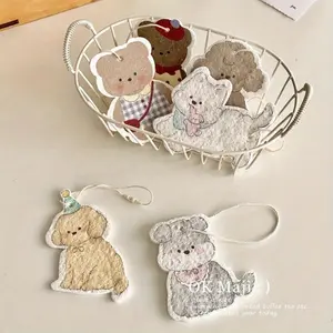 Cute Animal Design Kitchen Dishwashing Sponge - Wood Pulp Absorbent Multi-Purpose Scrubber with Hanging Loops, Decorative & Functional Cleaning Tool for Dishes, Countertops, Sinks