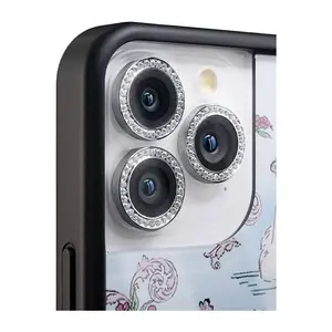 Black Camera Bling | Limited Edition Trendy iPhone Case Camera Blings | Raised Protective Black Bumper | Women Owned Small Business | Black and Silver Shiny Camera Bling Sparkling | Camera Protectors | Gift for Her