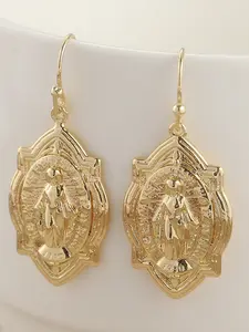 Elegant Religious Women's Pendant Earrings, High-Quality Virgin Mary Pendant Jewelry Gift, Casual Style, All Seasons