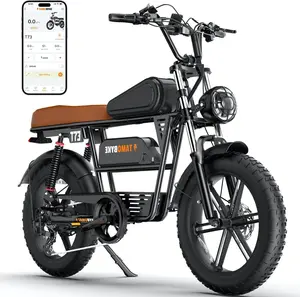 【Spring Sale】TAMOBYKE T73/T73 MAX Electric Bike for Adults,1000W/1500W Motor, up to 30/33Mph Max Speed,48V15.6-36.4Ah Removable Battery E-Bike,5-Speed Gear,20'' Fat Tire for Commute and Country Riding.