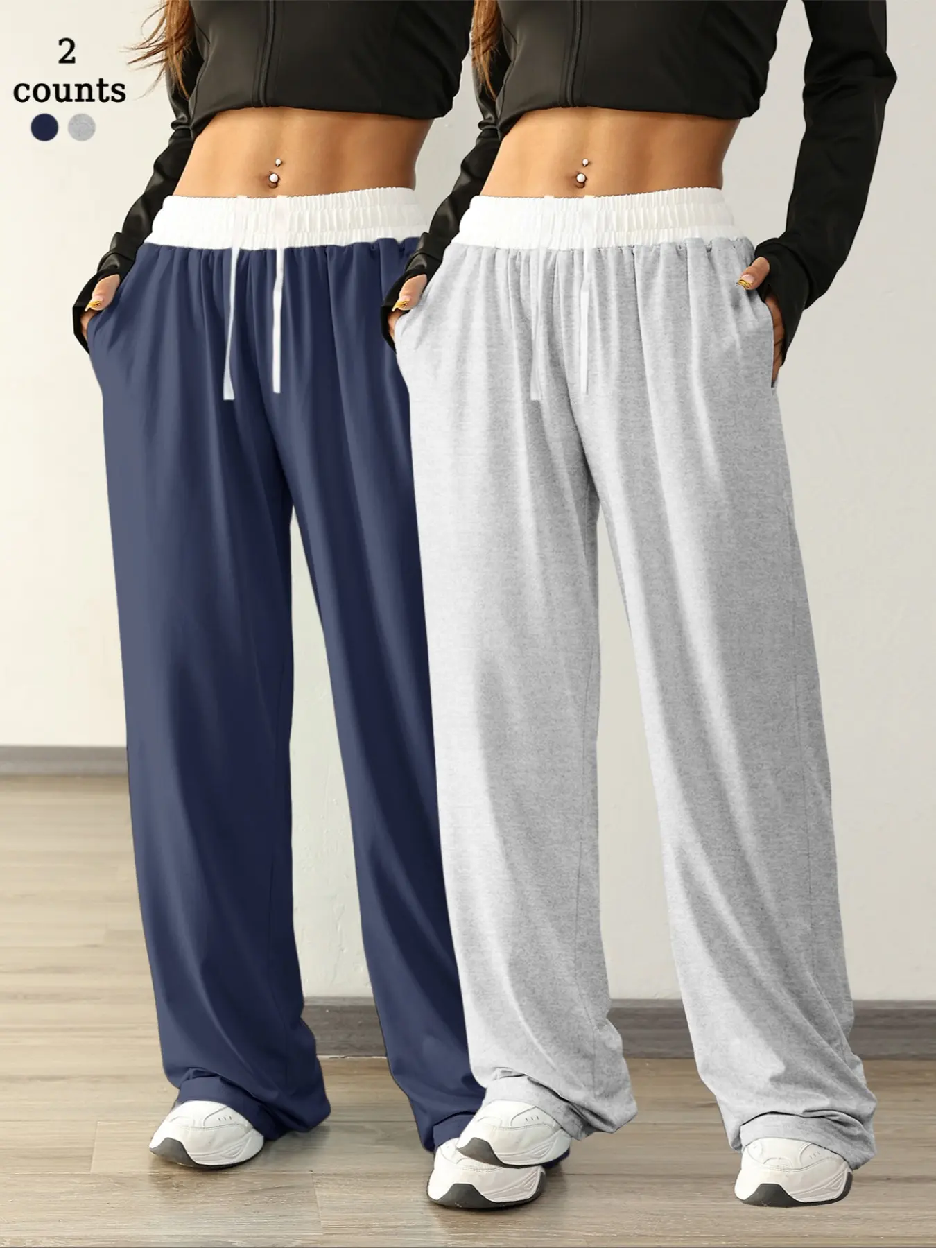 Light gray + dark blue