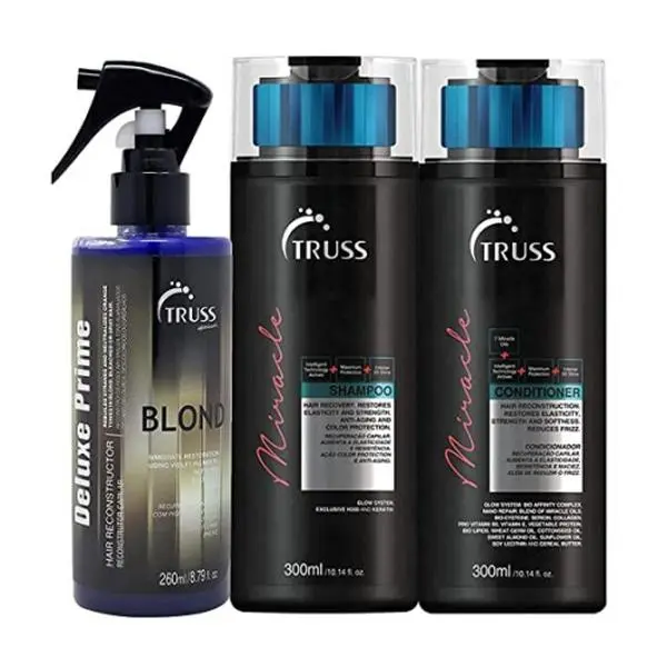 Truss Miracle Shampoo & Conditioner & Blond Deluxe Prime Set Bundle