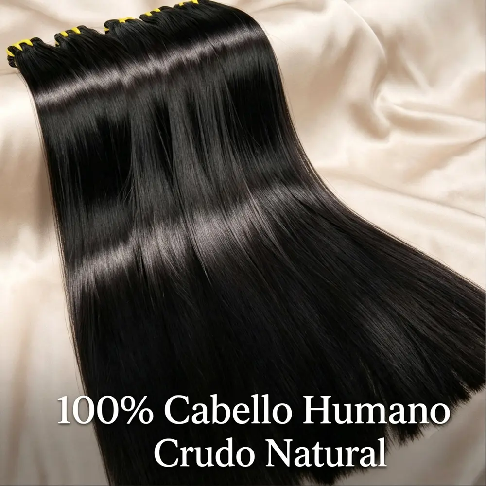 JOPEAR Bone Straight Vietnamese Raw Hair 100% Cabello Humano Sin Procesar Grado Double Drawn Puntas Llenas Extensiones Color Negro Natural