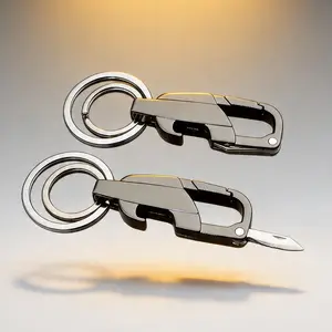 Compact EDC Keychain Multi-Tool – Tactical Carabiner with Folding Knife, Bottle Opener, Camping Essentials, Essential Survival Gear for Men, Women, Camping & Outdoor Adventures