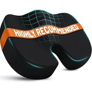 1pc Memory Foam Slow Rebound Support Cushion, Long Sitting Hip Protection Pad, Suitable for Office Chair Seat Cushion, Car Seat Cushion, Home Seat Cushion, Memory Foam, Non-Slip, Cushion, Coccyx, Ergonomic Chair Cushions for Tailbone Pressure Relief