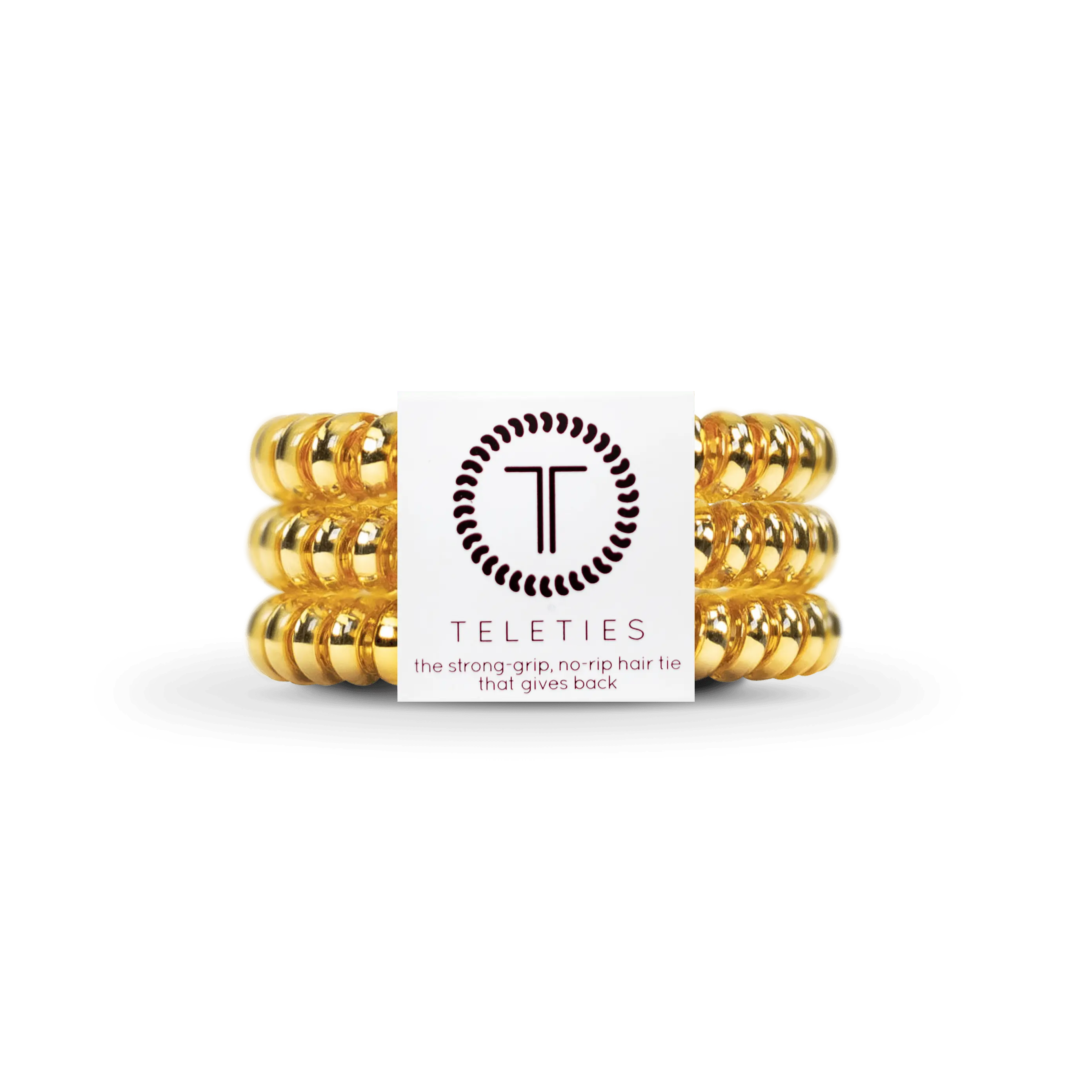 TELETIES - Sunset Gold - Small Hair Ties - Strong Grip - No Rip - Reduces Headaches